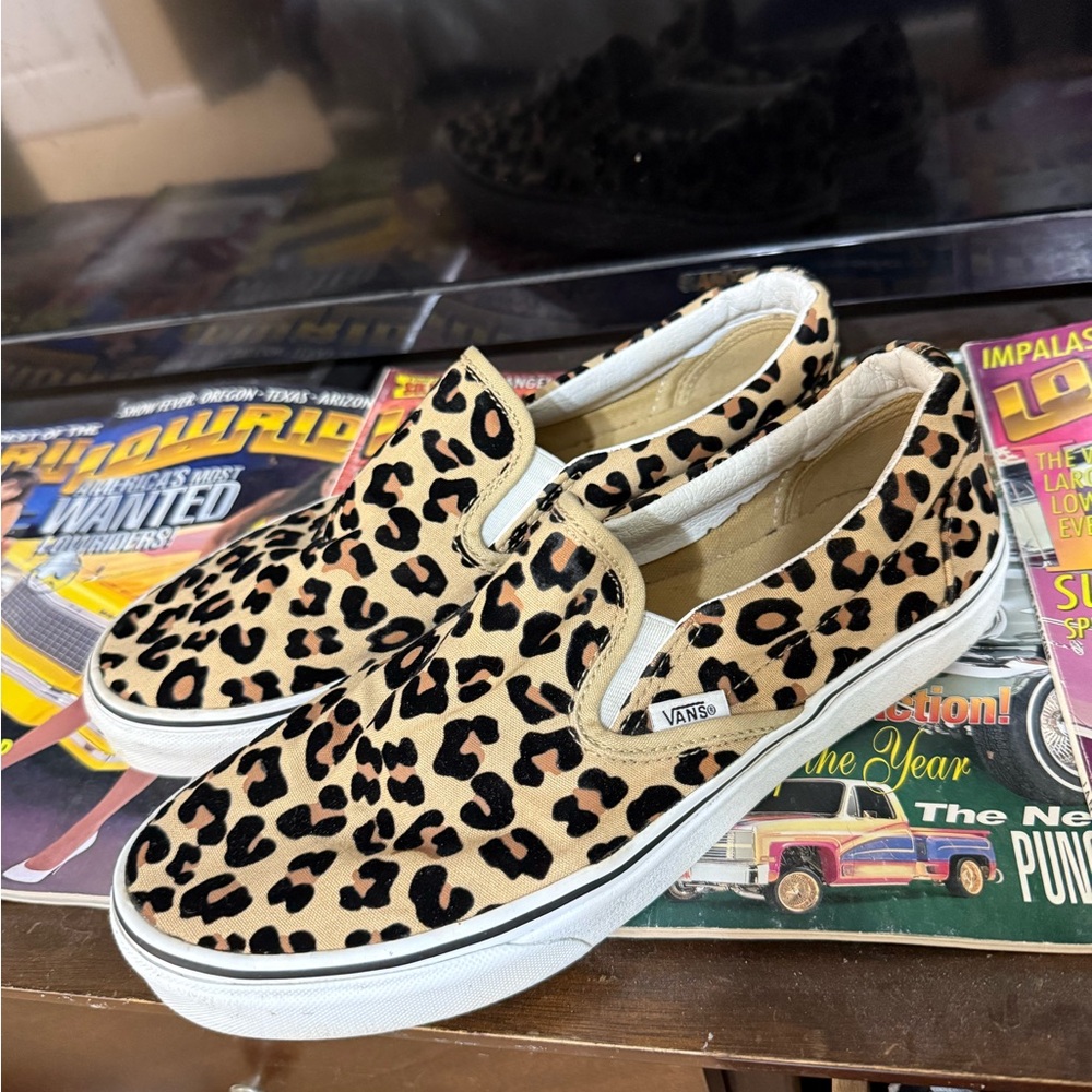 Vans Leopard Print Slip-On Sneakers MENS